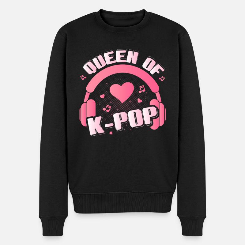 Queen of Kpop Musique - Pull Premium bio Homme - noir