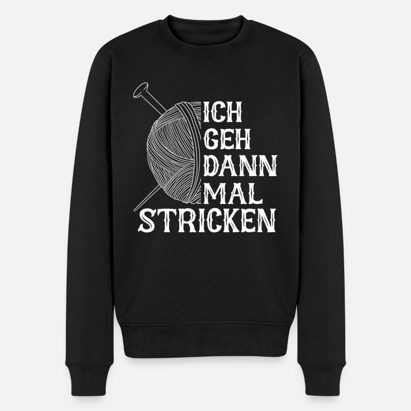 Stricken - Männer Premium Bio Pullover - Schwarz