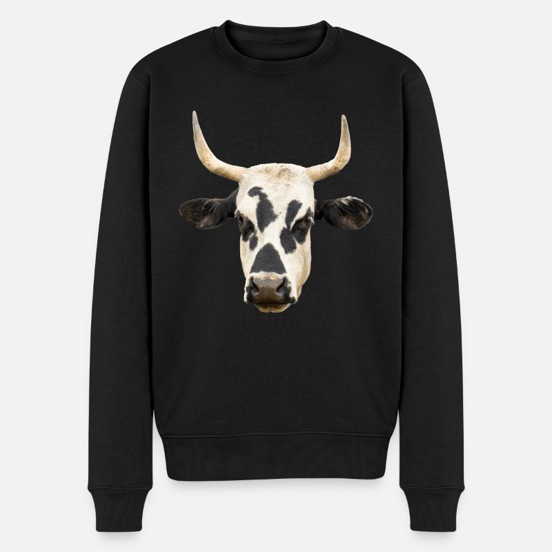 vache - Pull Premium bio Homme - noir