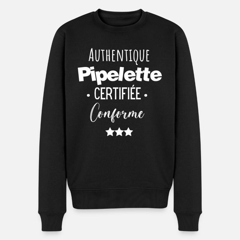 Authentique pipelette certifiée conforme - Pull Premium bio Homme - noir