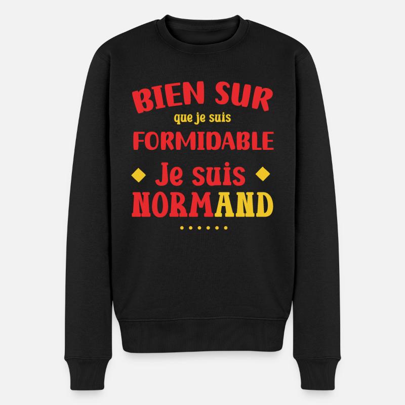 Je suis formidable je suis normand cadeau normand - Pull Premium bio Homme - noir