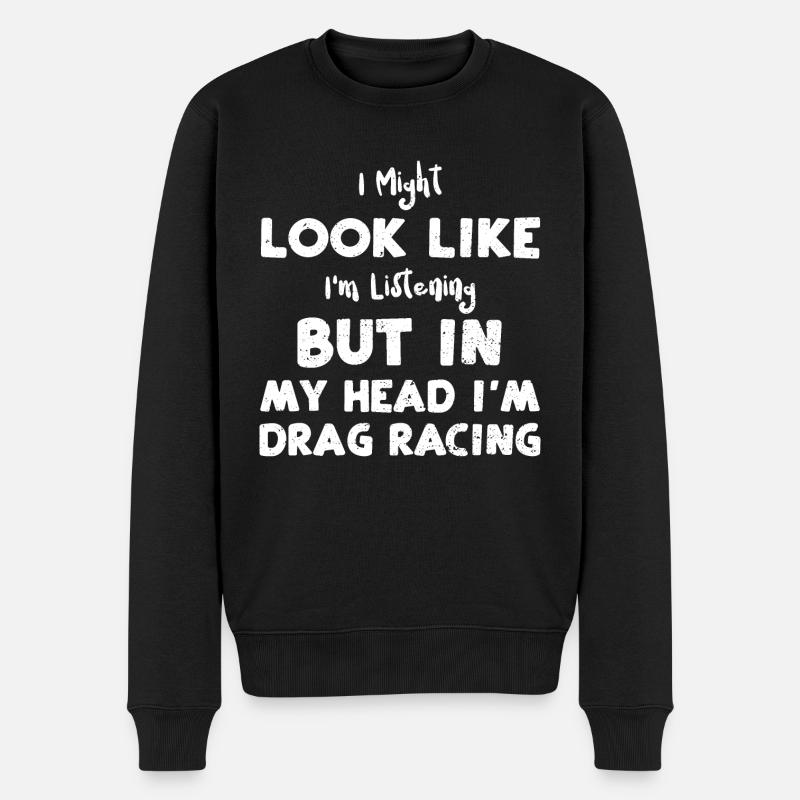 J’ai peut-être l’air d’écouter... - Pull Premium bio Homme - noir