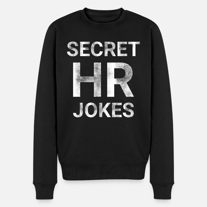 Geheime HR-Witze - Männer Premium Bio Pullover - Schwarz