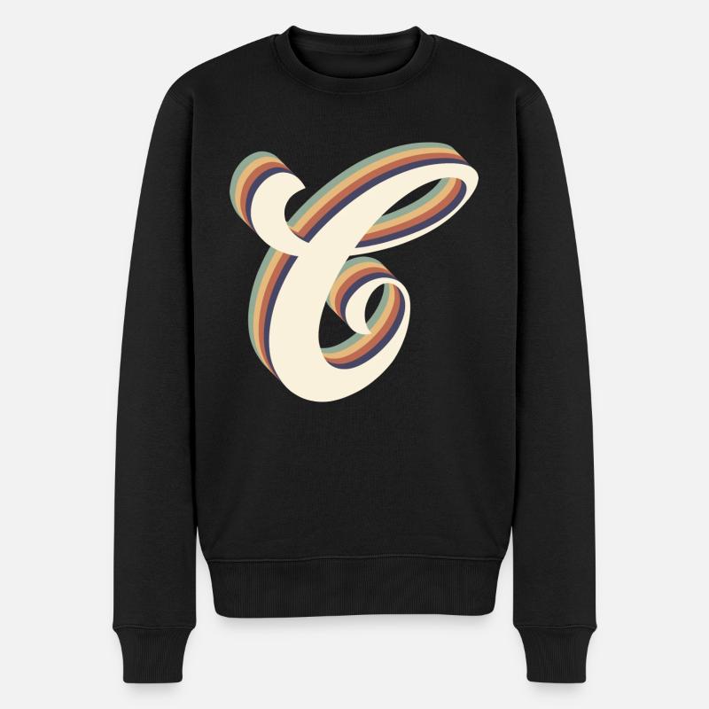 Buchstabe C - Männer Premium Bio Pullover - Schwarz