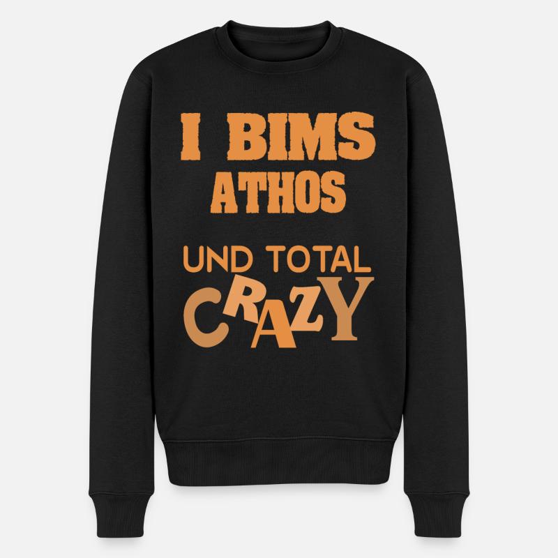 Geschenk für Athos - Männer Premium Bio Pullover - Schwarz