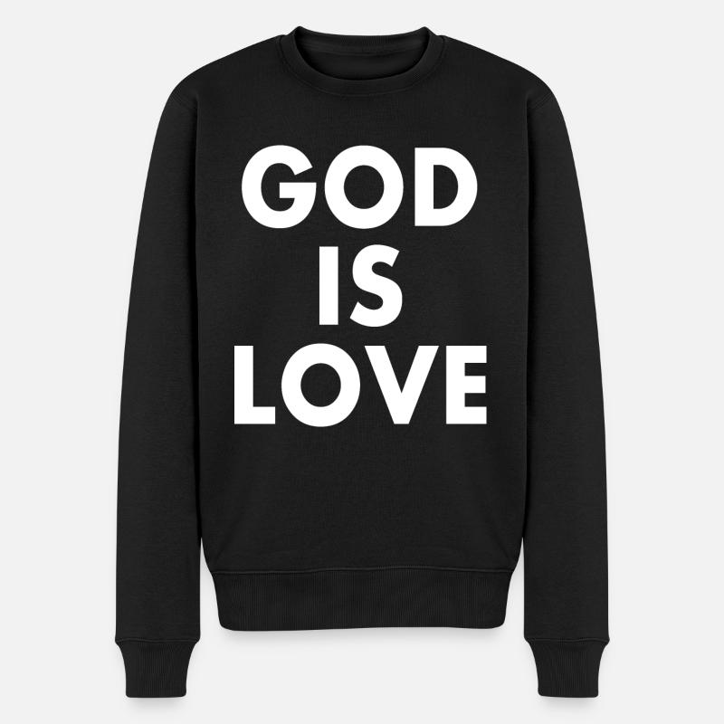 God is good - Männer Premium Bio Pullover - Schwarz