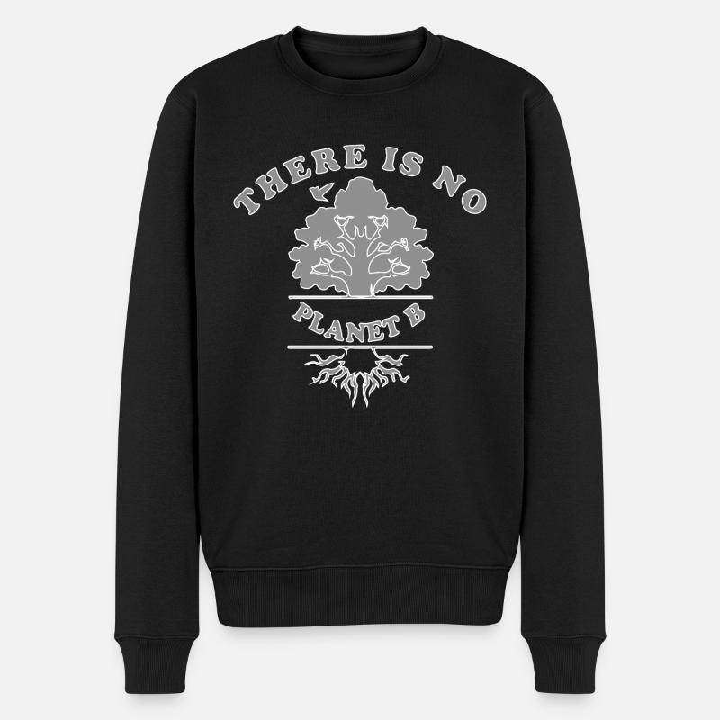There is no Planet B - Männer Premium Bio Pullover - Schwarz
