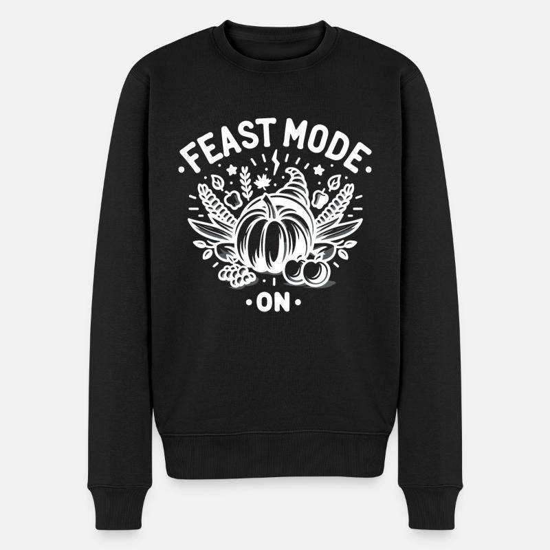 Festmahl-Modus Ein - Männer Premium Bio Pullover - Schwarz