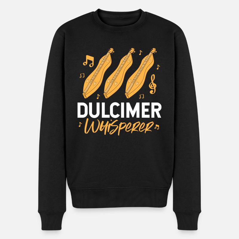 Dulcimer whisperer - Männer Premium Bio Pullover - Schwarz
