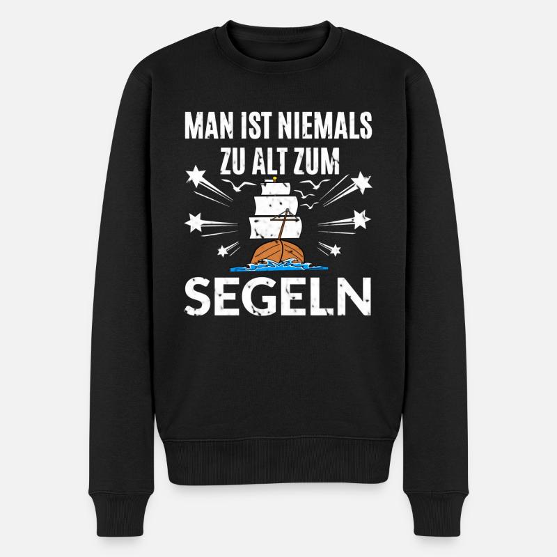 Segeln Segler - Männer Premium Bio Pullover - Schwarz