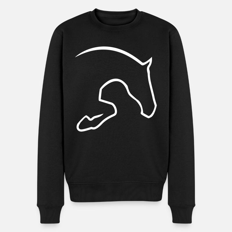 Springpferd - Männer Premium Bio Pullover - Schwarz