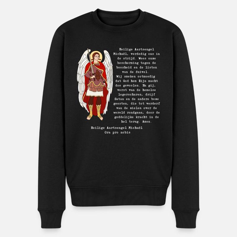 Prière de saint Michel. - Pull Premium bio Homme - noir
