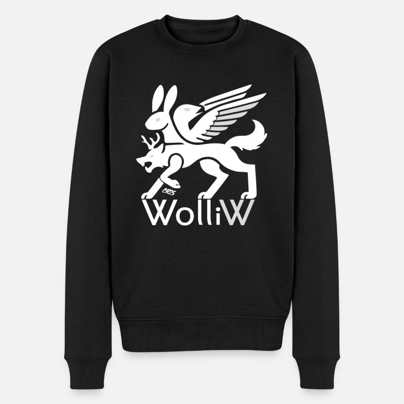 WolliW - Pull Premium bio Homme - noir