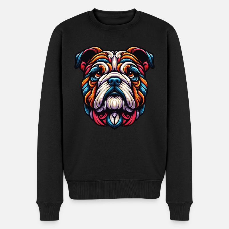 Art du bouledogue anglais - Pull Premium bio Homme - noir