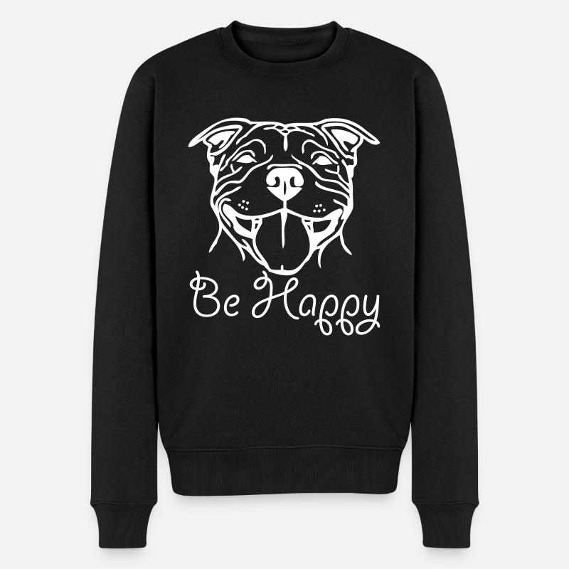 stafford © - www.dog-power.nl - Männer Premium Bio Pullover - Schwarz