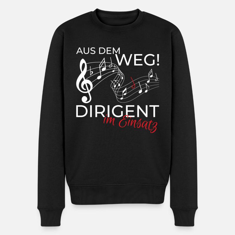 Dirigent Kapellmeister Chor Shirt Spruch Geschenk - Männer Premium Bio Pullover - Schwarz