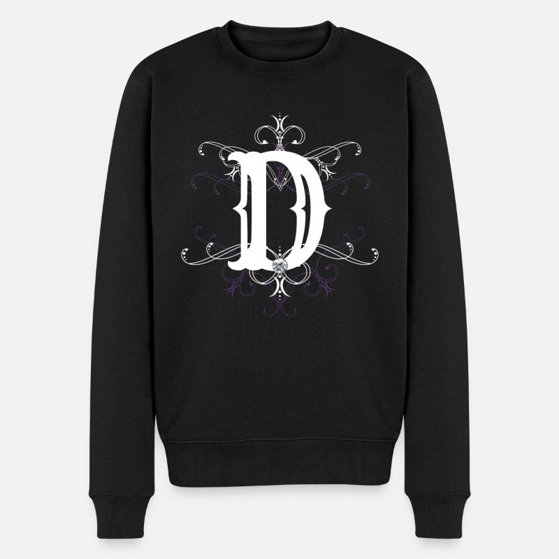 Letter D, point (D) - Men's Premium Organic Jumper - black