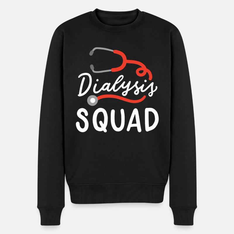 Dialyse-Kader - Männer Premium Bio Pullover - Schwarz