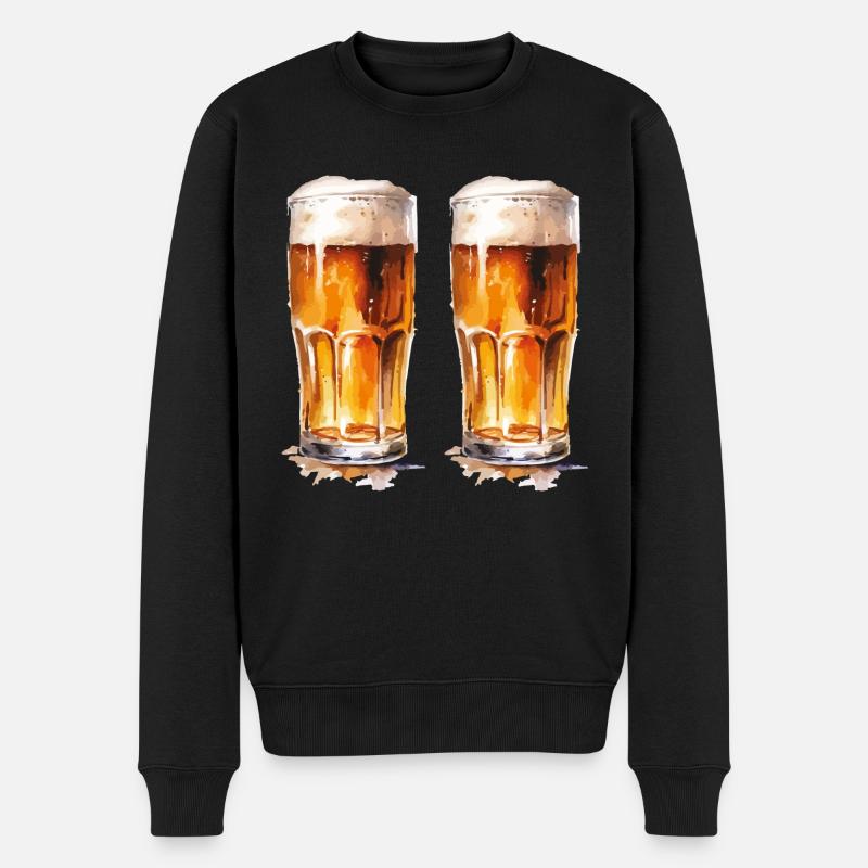 bier 2 - Männer Premium Bio Pullover - Schwarz
