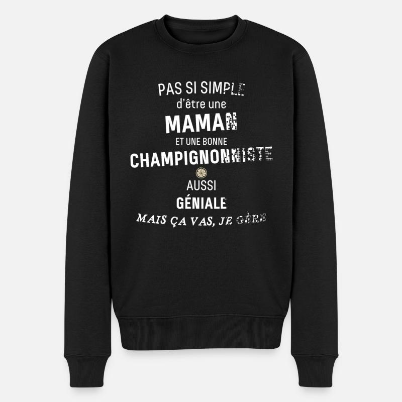 Maman Champignonniste - Pull Premium bio Homme - noir