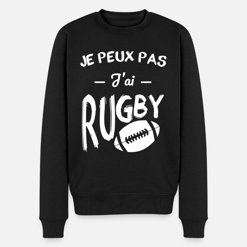 Je peux pas j'ai rugby - Pull Premium bio Homme - noir