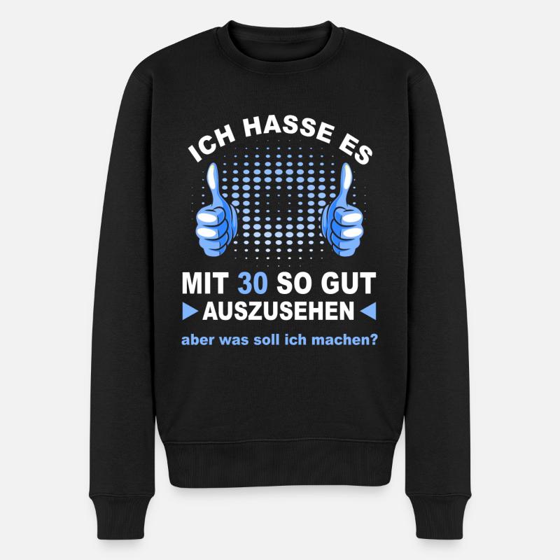 30. Geburtstag - Männer Premium Bio Pullover - Schwarz
