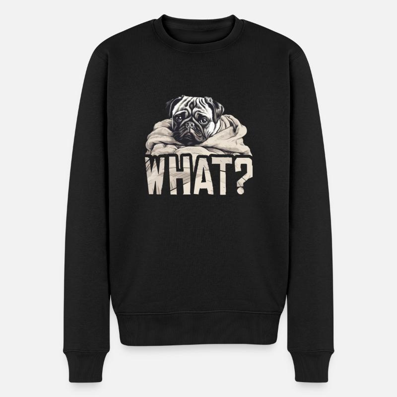 Quel carlin? - Pull Premium bio Homme - noir