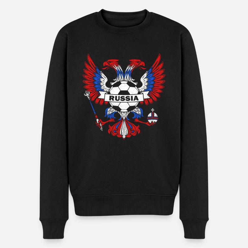 Russland - Männer Premium Bio Pullover - Schwarz