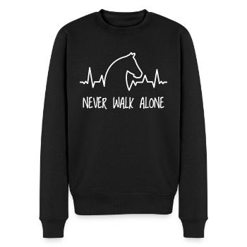 Pferdesprüche Pferdenarr Reiterhof Pferdefreunde - Männer Premium Bio Pullover - Schwarz - Vorne - Nico (187cm)
