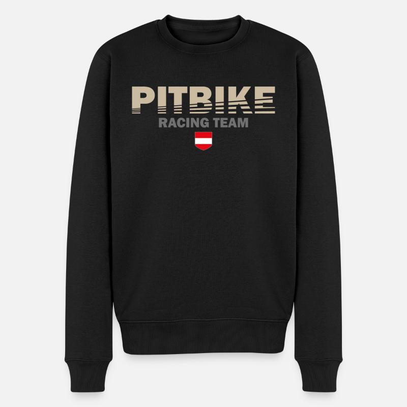 Pitbike Racing Team Österreich - Männer Premium Bio Pullover - Schwarz