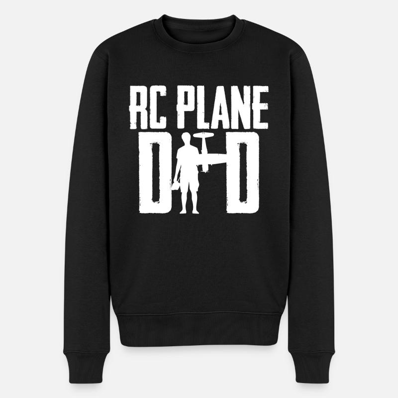 RC Flugzeug Dad RC Flugzeug RC Flugzeuge Luftfahrt - Männer Premium Bio Pullover - Schwarz