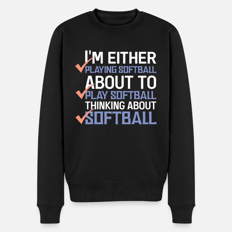 Softball - Pull Premium bio Homme - noir