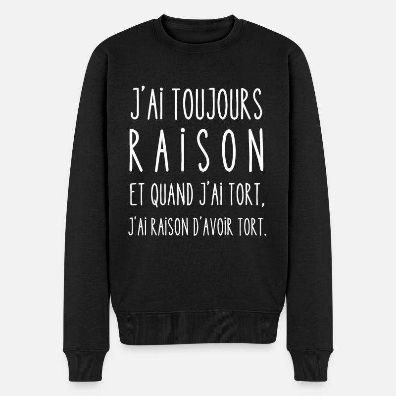 raison d'avoir tort - Pull Premium bio Homme - noir