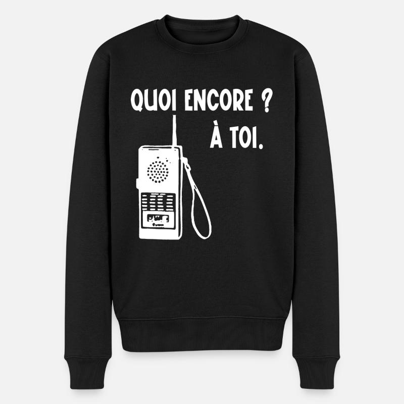 quoi encore - Pull Premium bio Homme - noir