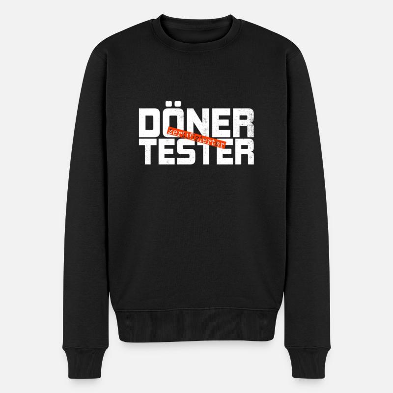 Zertifizierter Döner Tester Kebap Türkisch - Männer Premium Bio Pullover - Schwarz