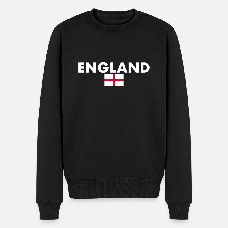 Angleterre Anglais Drapeau anglais - Pull Premium bio Homme - noir