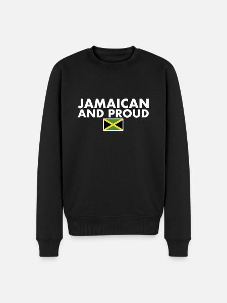 Jamaican And Proud Jamaica Jamaican Flag - Men's Premium Organic Jumper - black