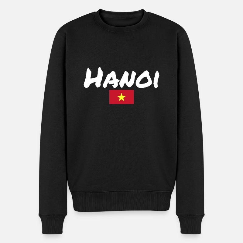 Hanoï Vietnam Drapeau vietnamien - Pull Premium bio Homme - noir