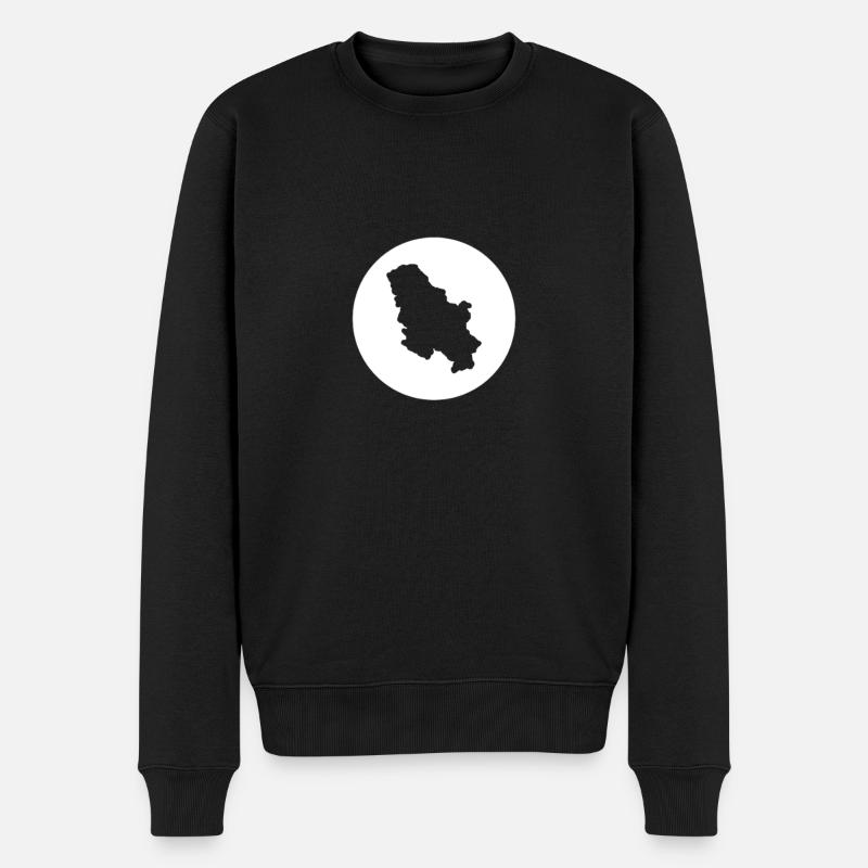 Serbie Carte Serbe - Pull Premium bio Homme - noir