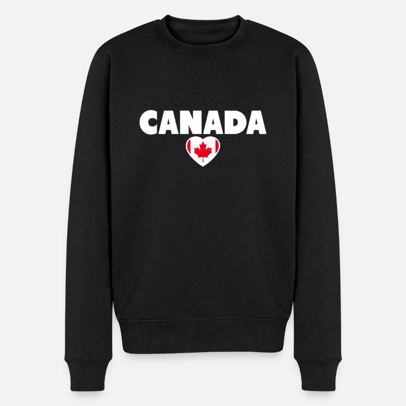 Canada Kanada Kanadische Flagge Kanadier - Männer Premium Bio Pullover - Schwarz