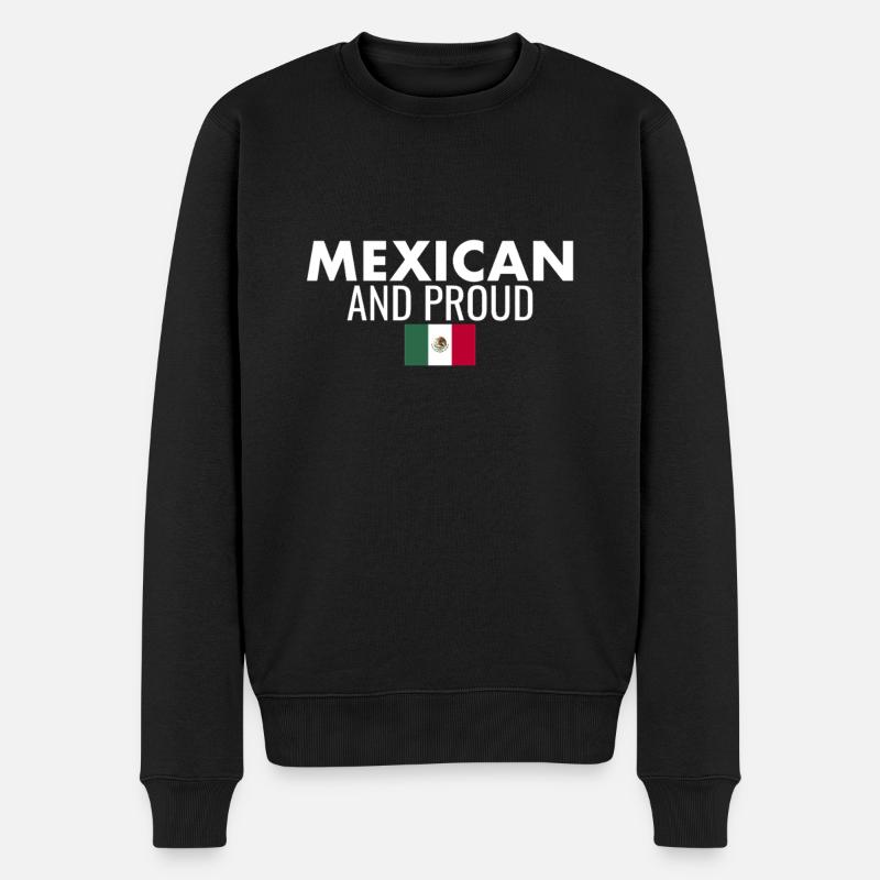 Mexicain et fier drapeau mexicain mexicain - Pull Premium bio Homme - noir
