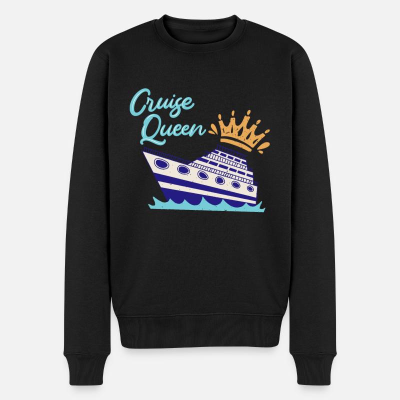 Cruise Queen Cruise Ship - Men's Premium Organic Jumper - black