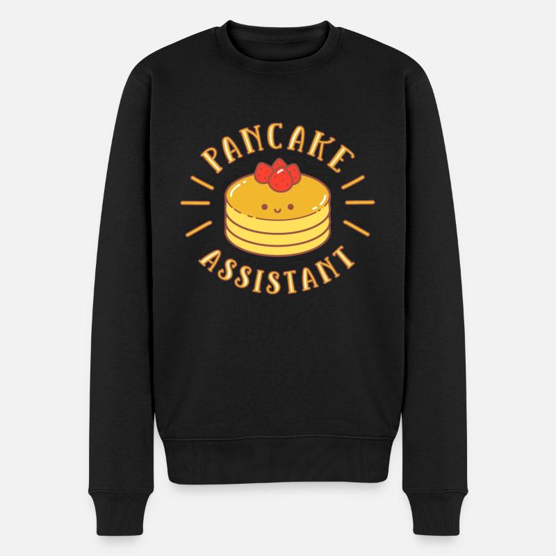Pfannkuchen - Männer Premium Bio Pullover - Schwarz
