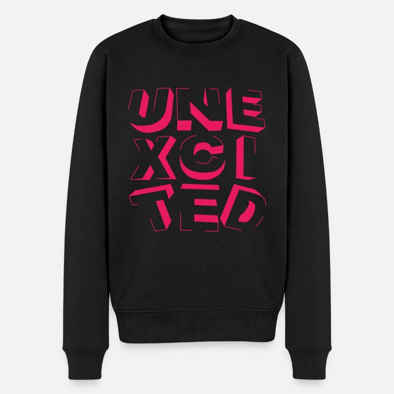 unexcited red - Männer Premium Bio Pullover - Schwarz