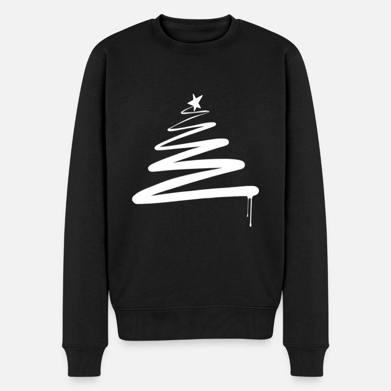 arbre de Noël arbre de Noël graffiti - Pull Premium bio Homme - noir