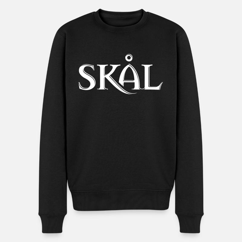 Skål Wikinger Trinkspruch Odin Prost - Männer Premium Bio Pullover - Schwarz