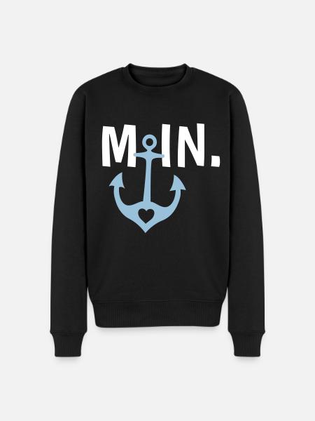 Moin. - Männer Premium Bio Pullover - Schwarz