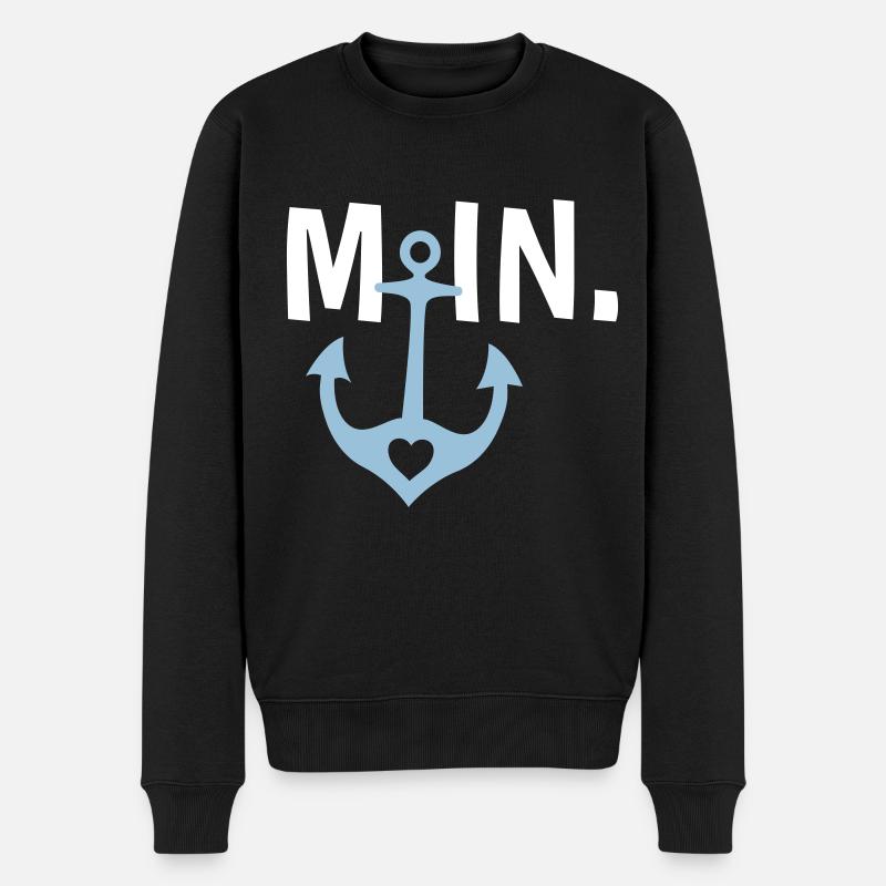 Moin. - Männer Premium Bio Pullover - Schwarz