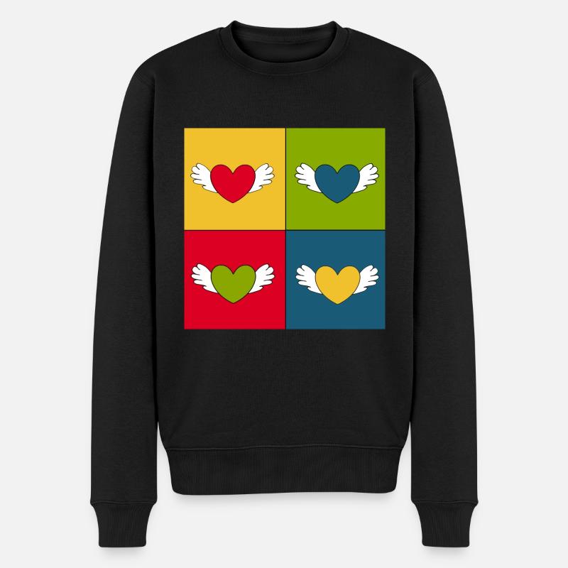 Valentinstag Geschenk Valentinstag - Männer Premium Bio Pullover - Schwarz