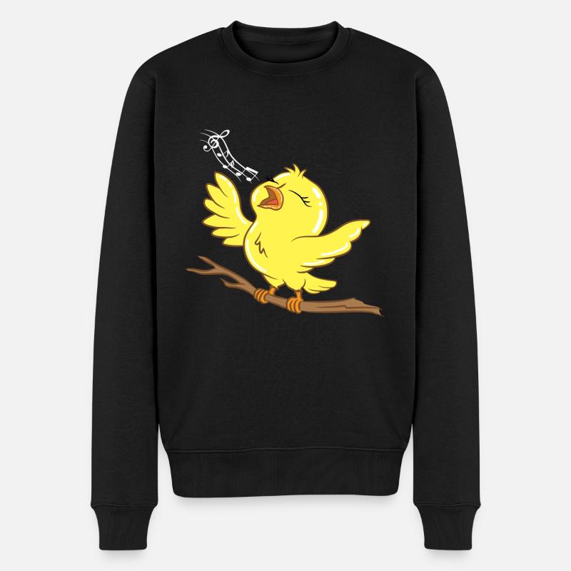 Vögel Vogel Liebhaber Singender Vogel Geschenkidee Geburtstag - Männer Premium Bio Pullover - Schwarz